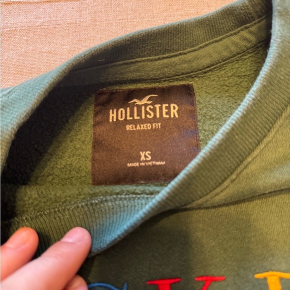 Hollister Green Crewneck Sweatshirt with Disney Mickey Mouse Design - Picture 3 of 9